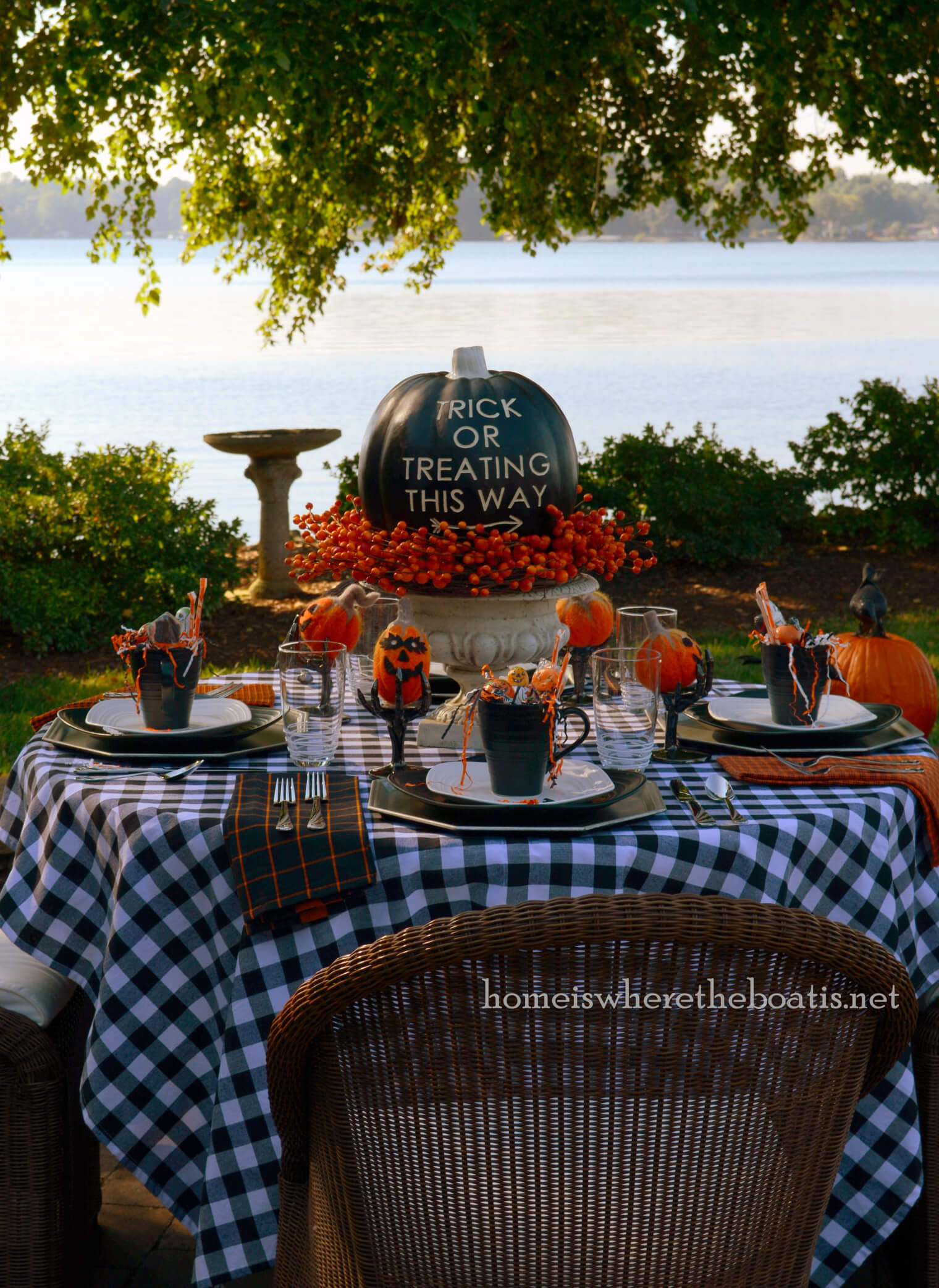 This Way to Trick or Treating | Fun & Spooky Halloween Table Decoration Ideas - FarmFoodFamily.com