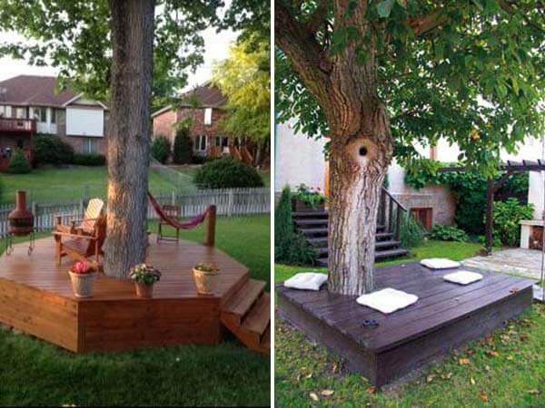 Affordable garden deck