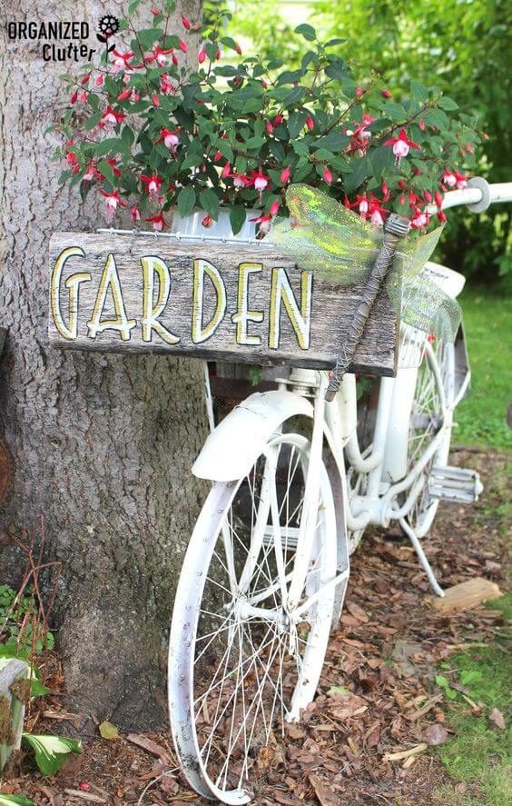 Junk Garden Tour | Bicycle Garden Planter Ideas For Backyards | FarmFoodFamily
