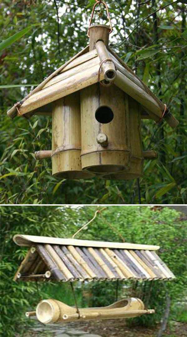 Bamboo Birdhouse | Stunning Bamboo Craft Projects | FarmFoodFamily.com