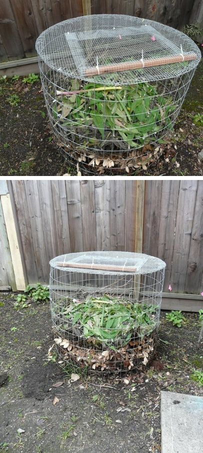 Compost Bin From Hardware Cloth | Easy Compost Bins You Can DIY On Very Low Budget - FarmFoodFamily.com