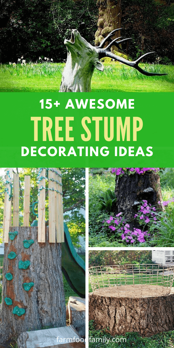 best tree stump decor ideas 3