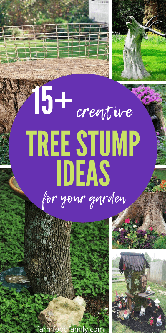 best tree stump decor ideas 4
