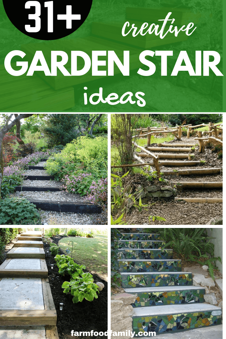 21+ Creative Garden Step and Stair Ideas