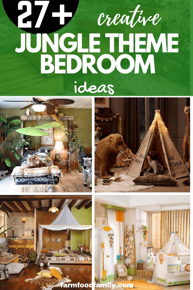 A jungle or safari theme bedroom is a popular selection for any age. Colorful parrots and bright animals peeping through jungle vines can stimulate a new baby’s curiosity.
