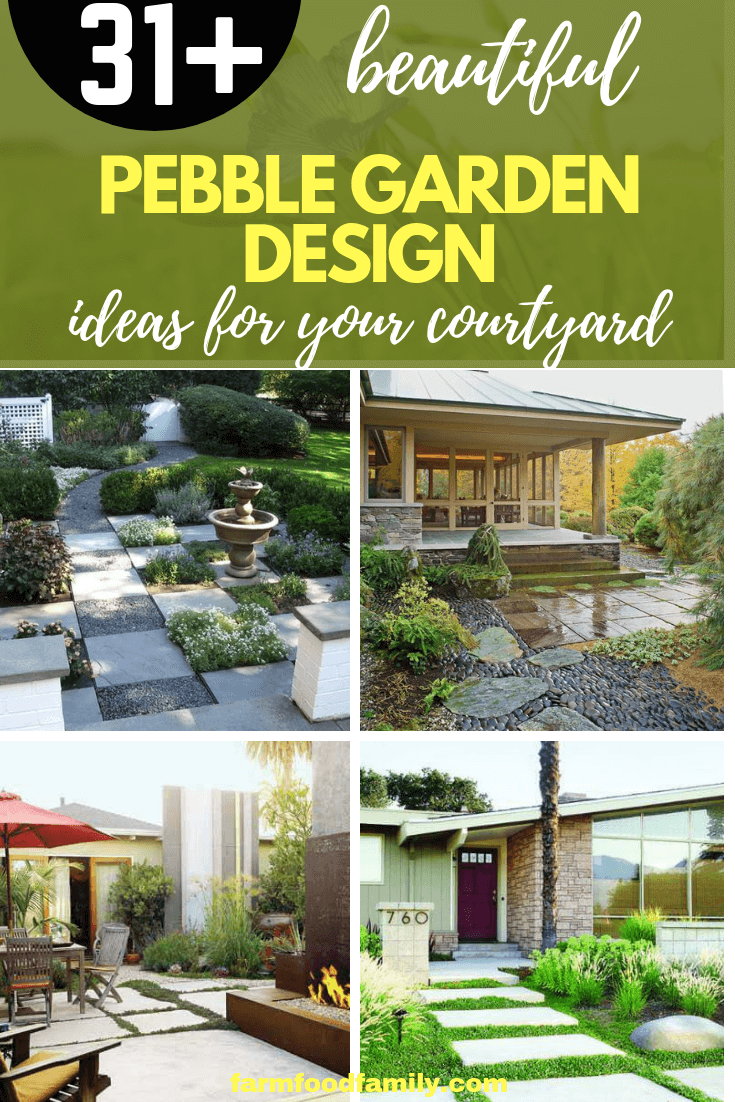 31+ Unique Pebble Garden Design Ideas