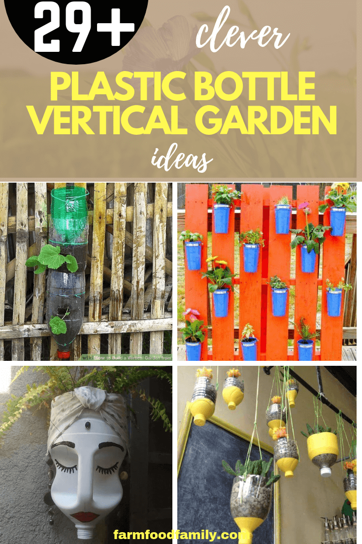 29 Clever Plastic Bottle Vertical Garden Ideas