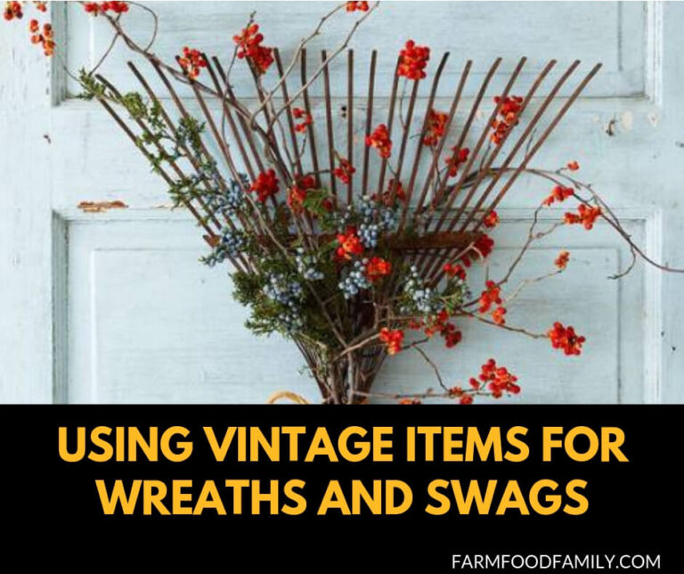 Using vintage items for wreaths and swags