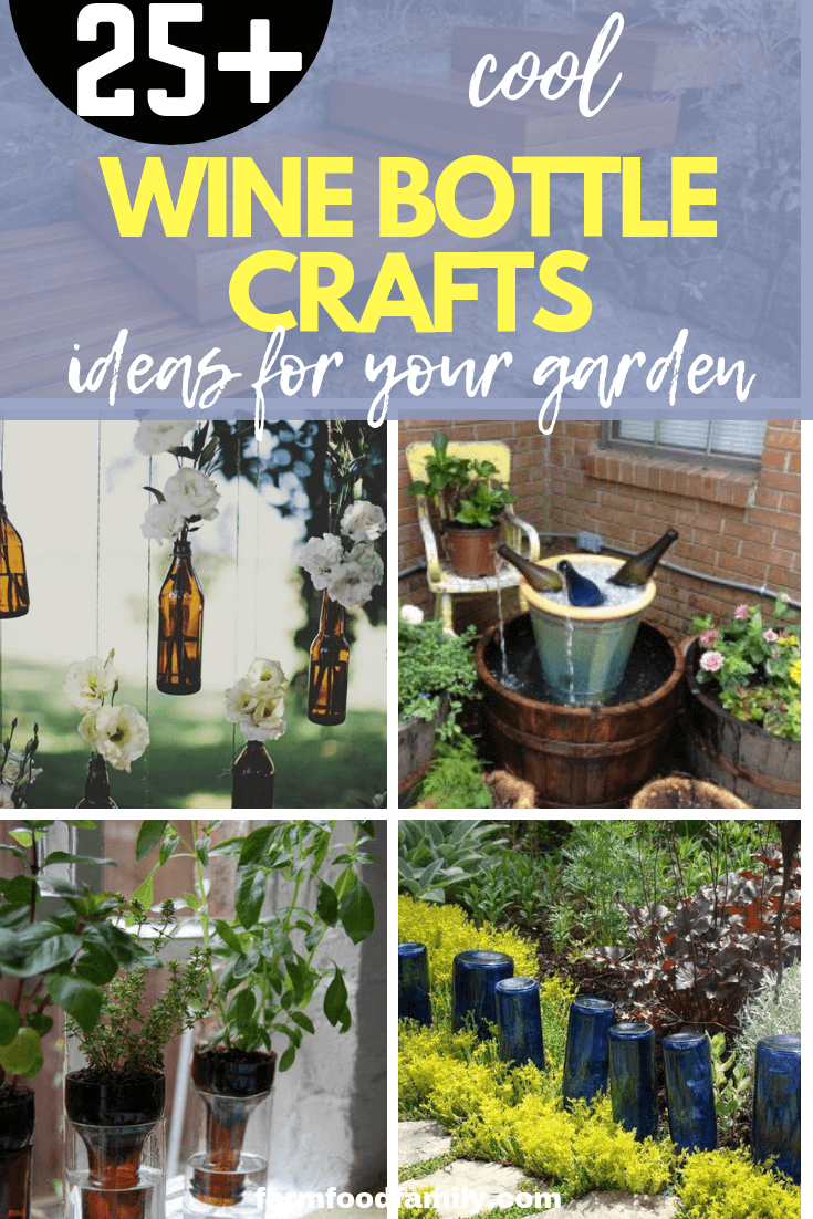 25+ wine bottle craft ideas for your garden