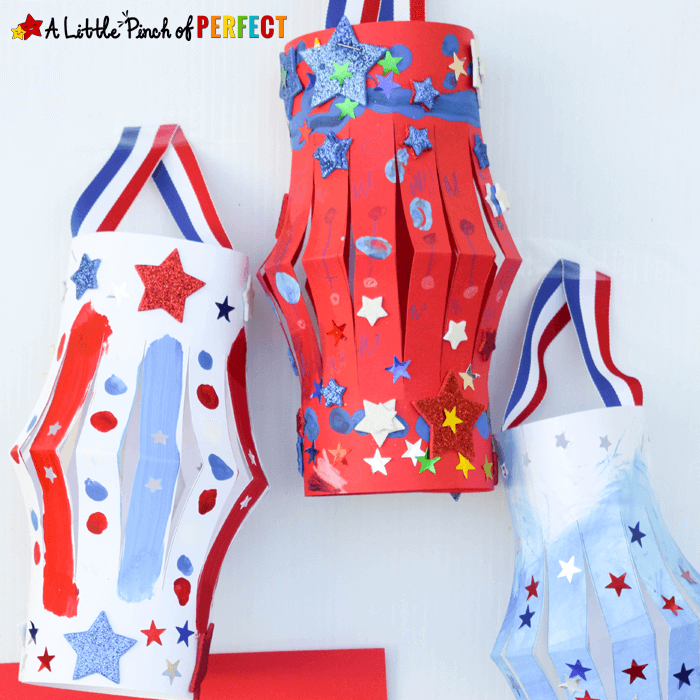 Patriotic Lanters | Simple Ideas for Kids' Crafts for Thanksgiving - FarmFoodFamily.com