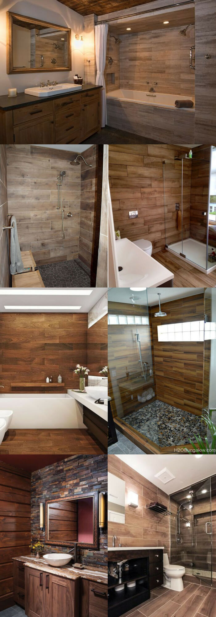 Wood wall | Unique Wall Tile Ideas for Bathroom Design