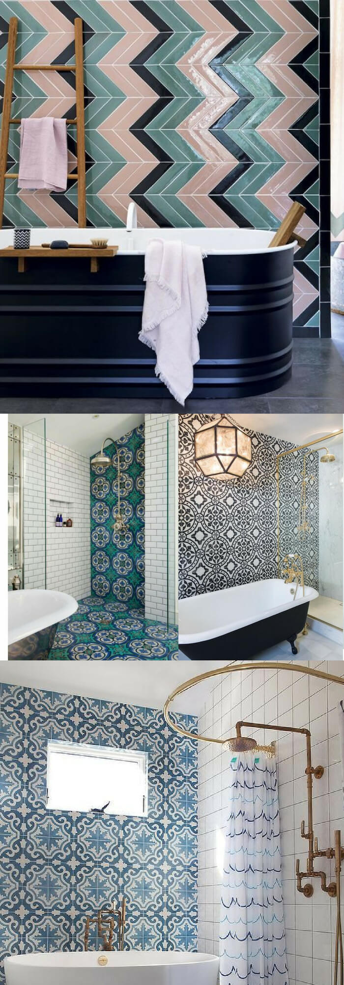 Vintage wall | Unique Wall Tile Ideas for Bathroom Design