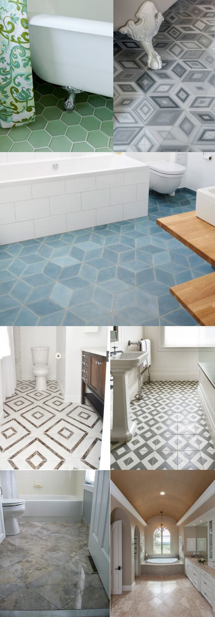 Diamond bathroom floor tile ideas