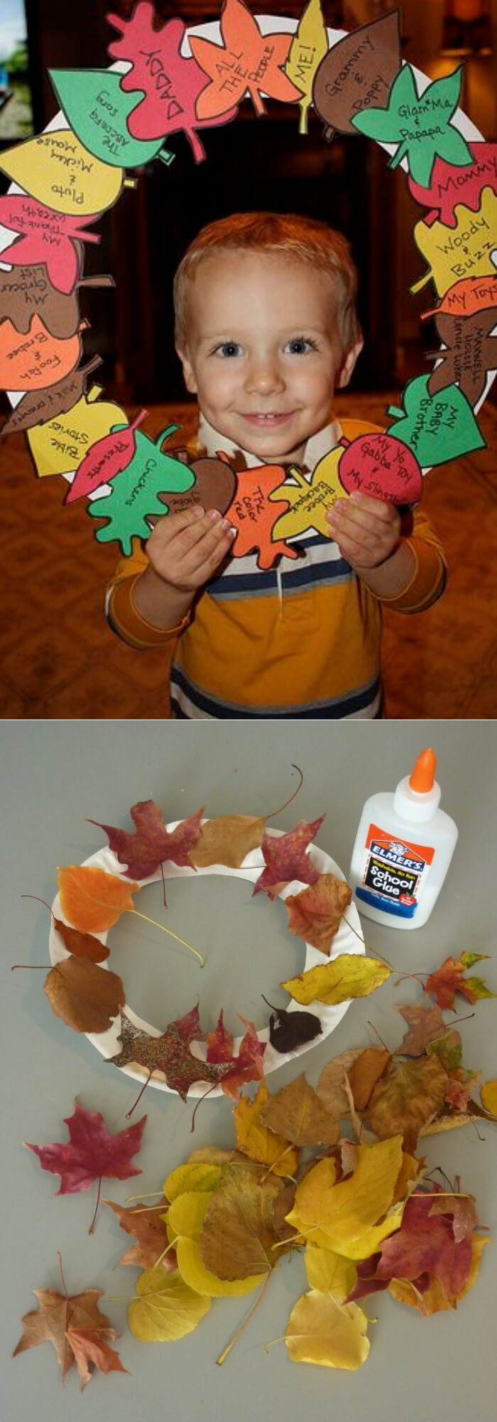 Wreath | Thanksgiving Gifts Kids Can Make - FarmFoodFamily.com