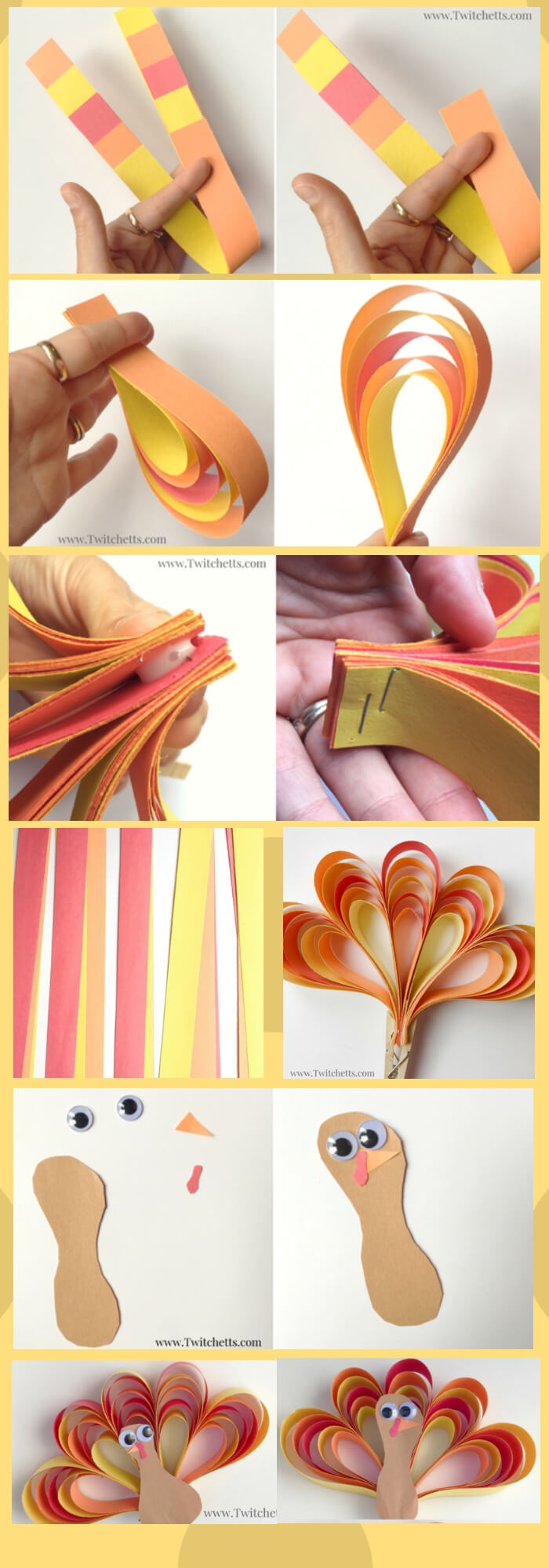 3D construction paper turkey craft | Simple Ideas for Kids' Crafts for Thanksgiving - FarmFoodFamily.com
