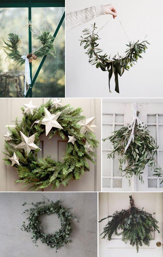 The Simple Alternative to the Christmas Wreath | Creative, Easy, and Inexpensive Christmas Wreaths | Farmfoodfamily.com
