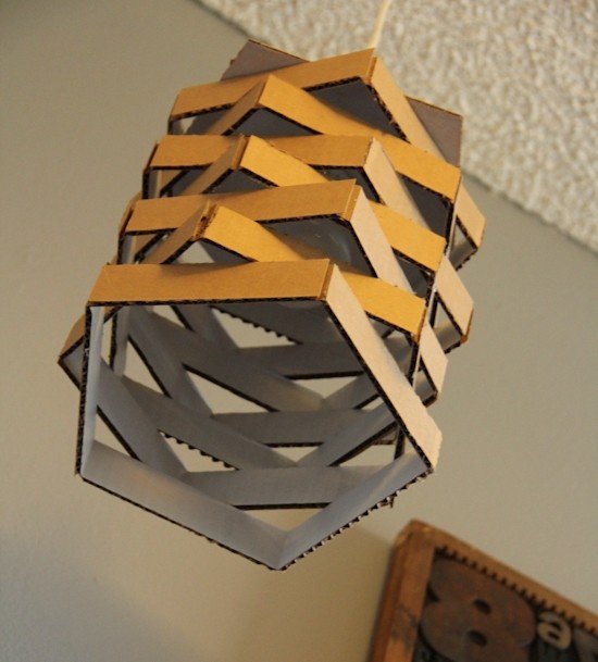 Cardboard lamp shades | Homemade Decorative Lamp Shade Ideas | FarmFoodFamily