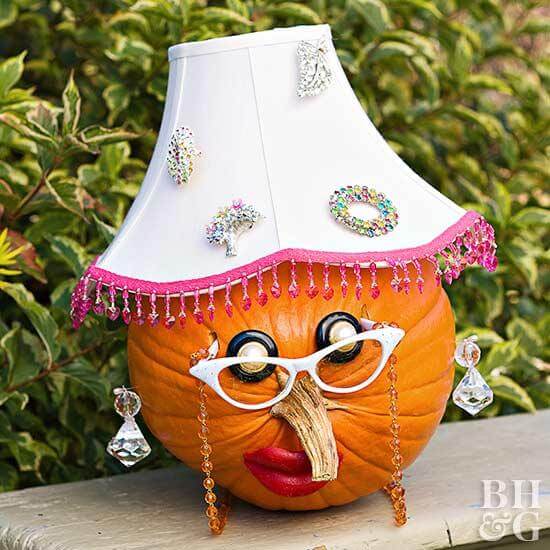 Old Lady | No-Carve Pumpkin Decorating Ideas For This Halloween