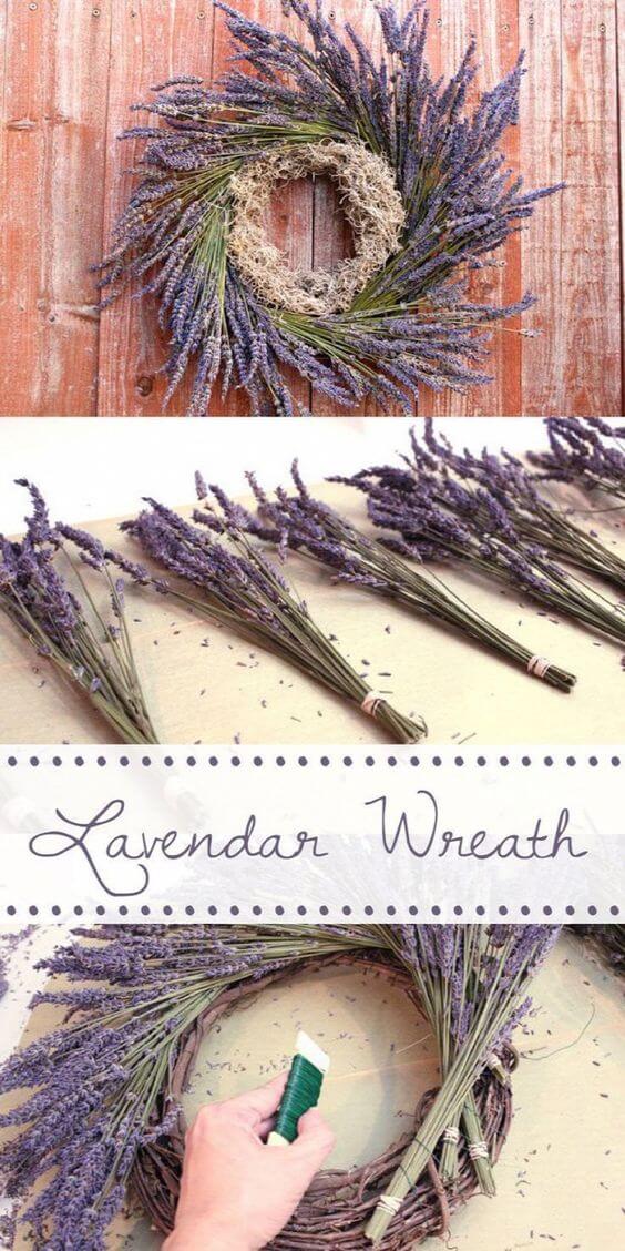 Lavender Wreath | Creative, Easy, and Inexpensive Christmas Wreaths | Farmfoodfamily.com