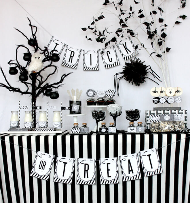 14 black and white halloween decorations farmfoodfamily
