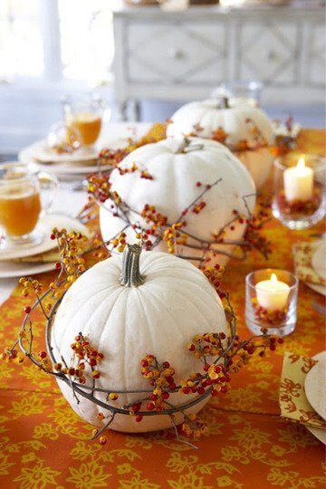Thanksgiving Decor: White Pumpkins | Best Thanksgiving Centerpieces