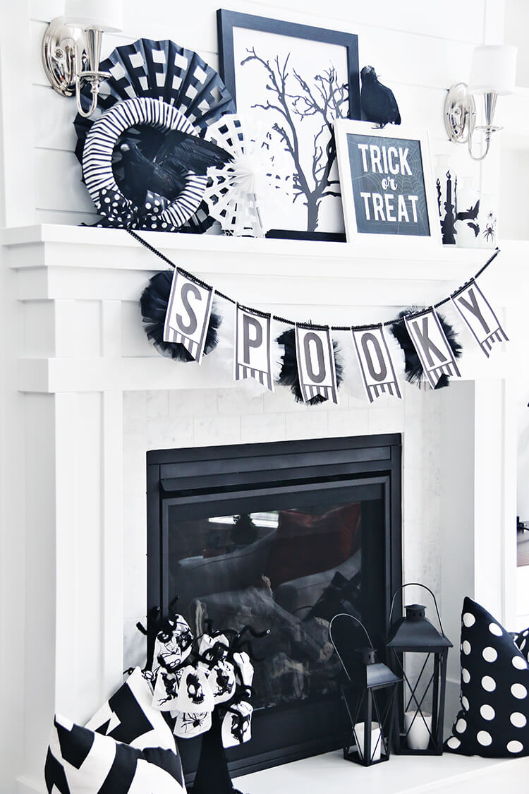 15 black and white halloween decorations farmfoodfamily