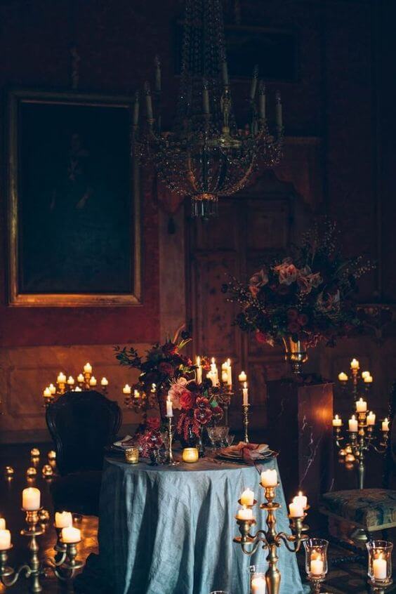 Candlelight and weddings | Halloween Wedding Theme Ideas - Farmfoodfamily.com