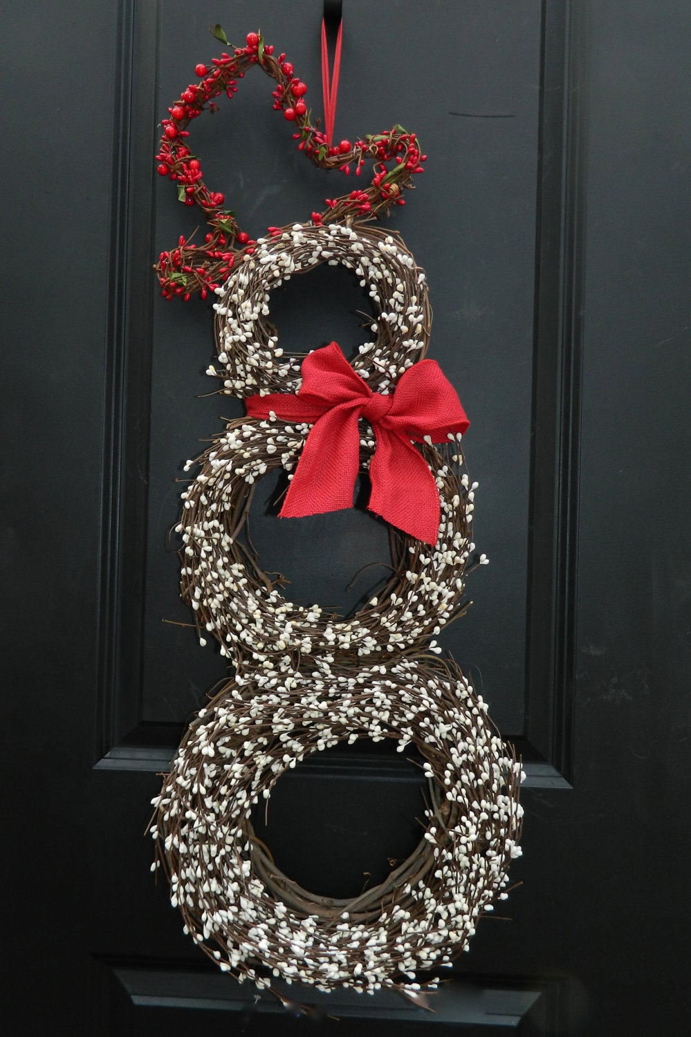Snowmen Wreath | Creative, Easy, and Inexpensive Christmas Wreaths | Farmfoodfamily.com