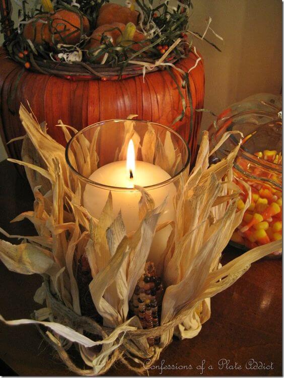 Easy Pottery Barn Inspired Fall Candle | DIY Fall Candle Decoration Ideas - Farmfoodfamily.com