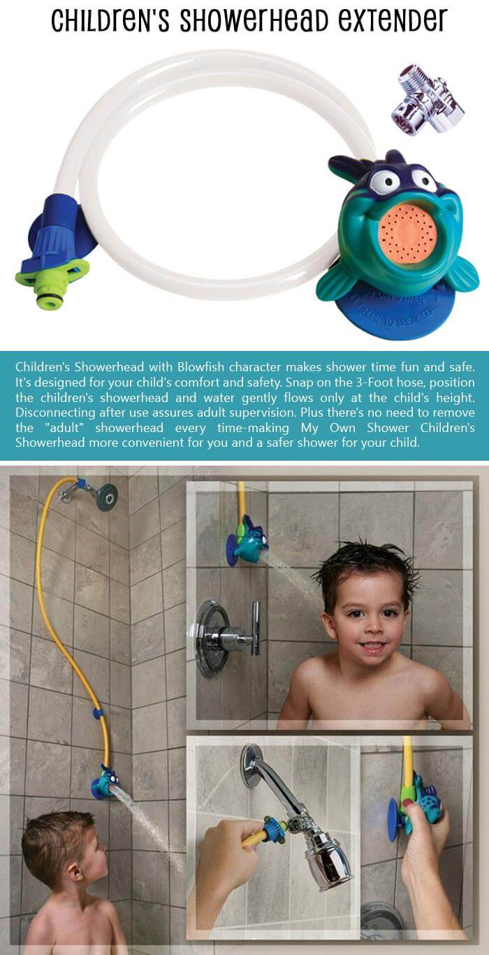 Children's Showerhead extended | Kids Bathroom Décor Tips: Decorating Ideas for a Child’s Bathroom
