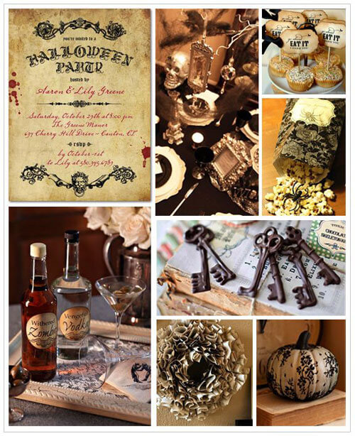 Vintage Halloween Party Inspiration Board | Halloween Party Themes For Adults