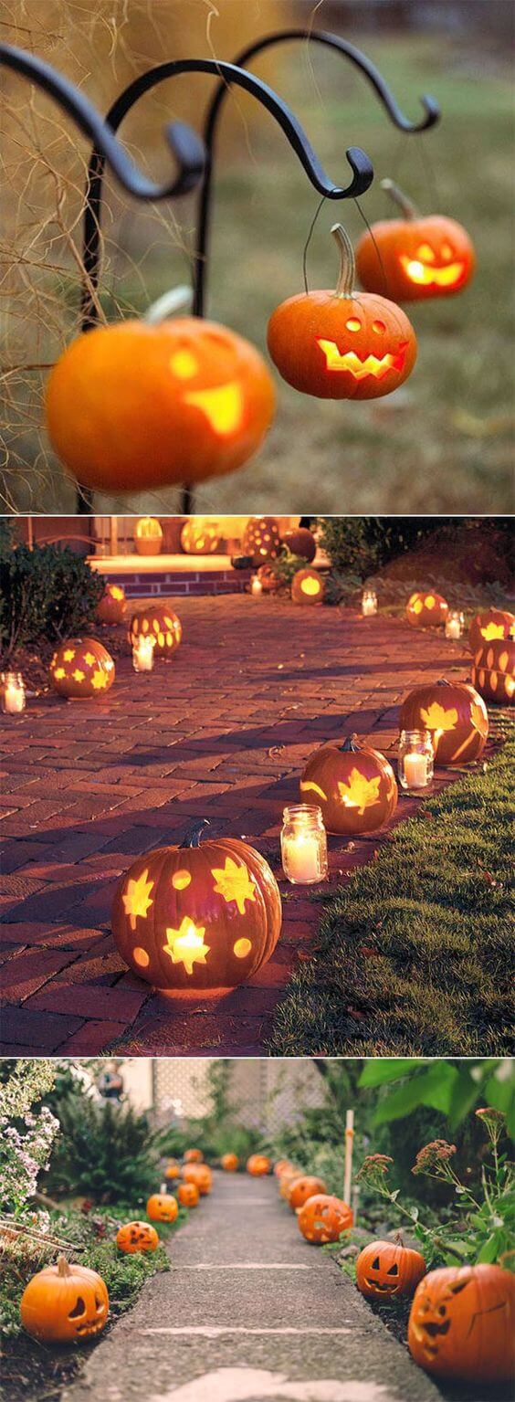 Pumpkin Paved Aisle Decoration for Halloween Wedding | Halloween Wedding Theme Ideas - Farmfoodfamily.com