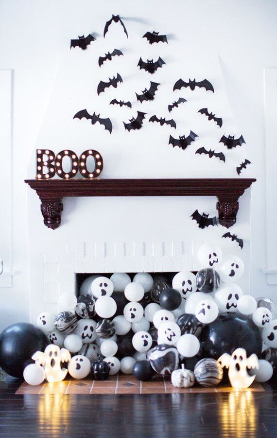 3 black white halloween decorations farmfoodfamily