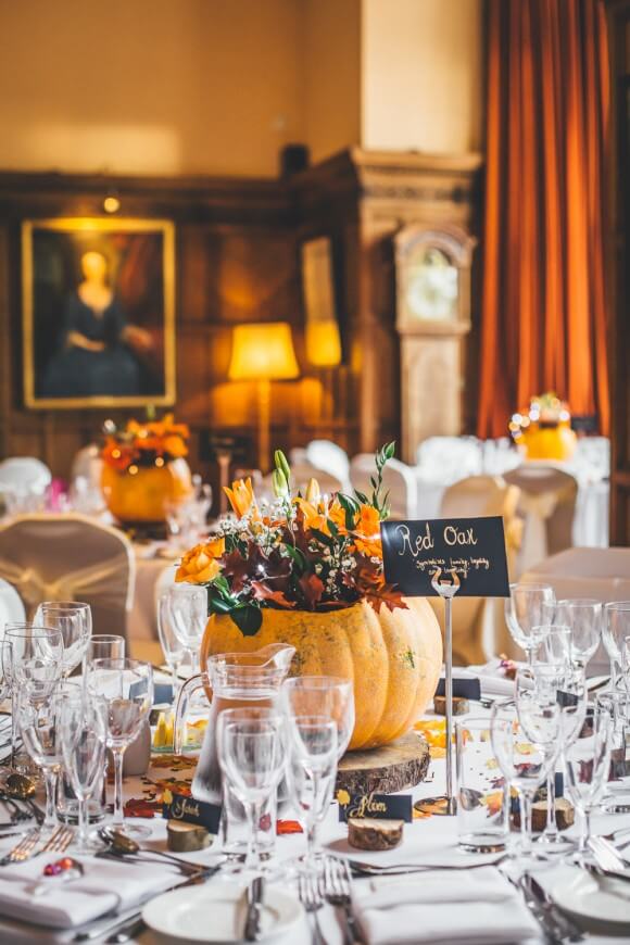 Pumpkins and lace for a Seasonal Wedding | Halloween Wedding Theme Ideas - Farmfoodfamily.com