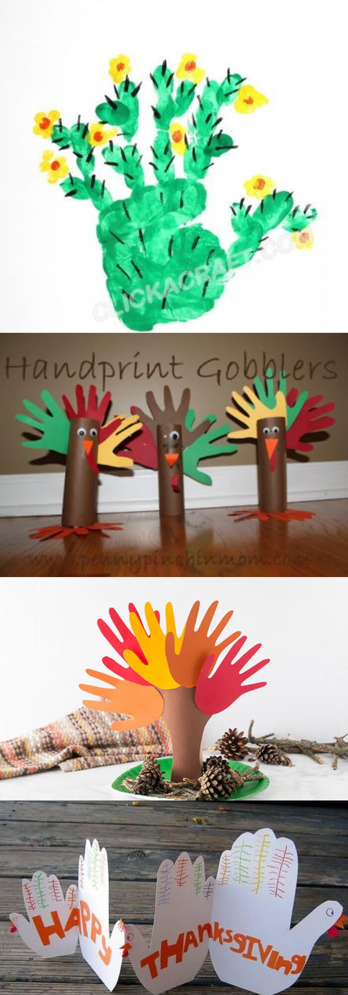 Handprint Centerpiece | Thanksgiving Gifts Kids Can Make - FarmFoodFamily.com