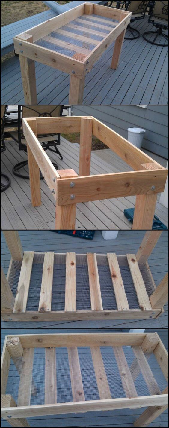 DIY Raised herb planter | How to Build a Raised Vegetable Garden Bed | 39+ Simple & Cheap Raised Vegetable Garden Bed Ideas - farmfoodfamily.com