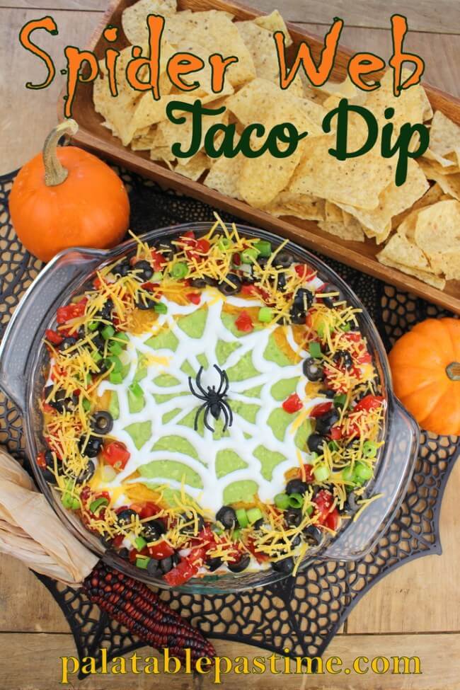 Spider Web Taco Dip | Halloween Inspired Recipes: How to Make Simple Halloween Party Food