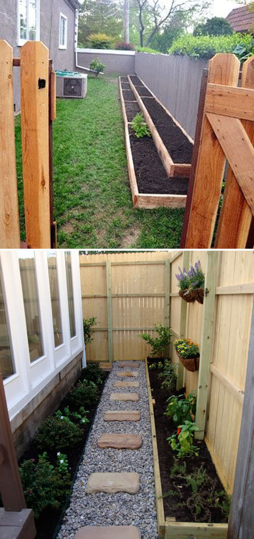 Wooden raised bed a long the yard | How to Build a Raised Vegetable Garden Bed | 39+ Simple & Cheap Raised Vegetable Garden Bed Ideas - farmfoodfamily.com