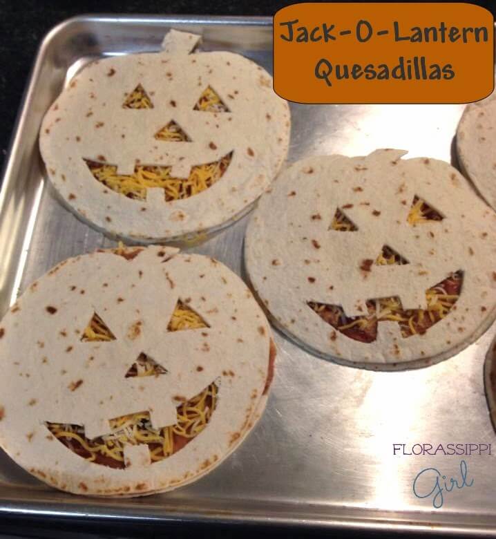 Jack-O-Lantern Quesadillas | Halloween Inspired Recipes: How to Make Simple Halloween Party Food