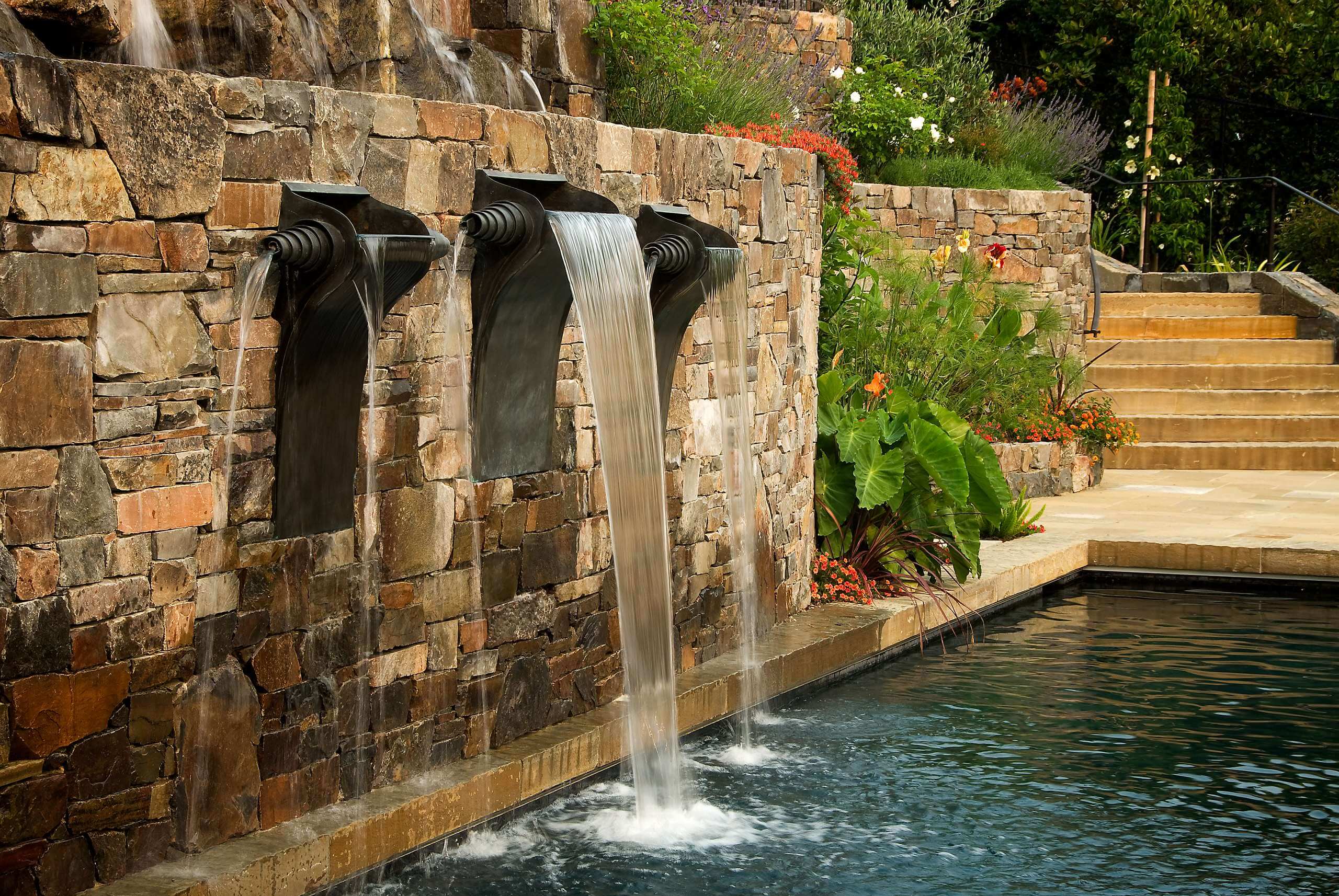 9 water feature retaining wall ideas farmfoodfamily