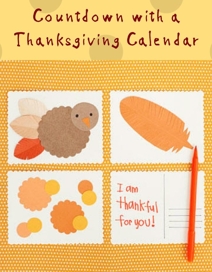 Countdown with a Thanksgiving Calendar | Simple Ideas for Kids' Crafts for Thanksgiving - FarmFoodFamily.com