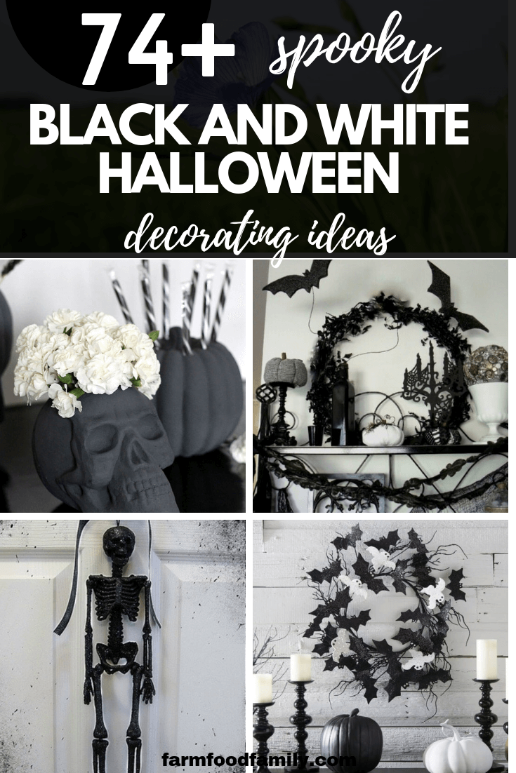 Black and White Halloween Decorations: Dramatic Holiday Looks for Outside or Inside the Home