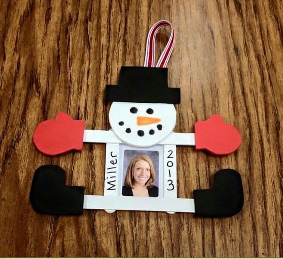 Snowman Picture Frame | Photo Frames | Easy, Inexpensive, and Creative Christmas Crafts for Kids