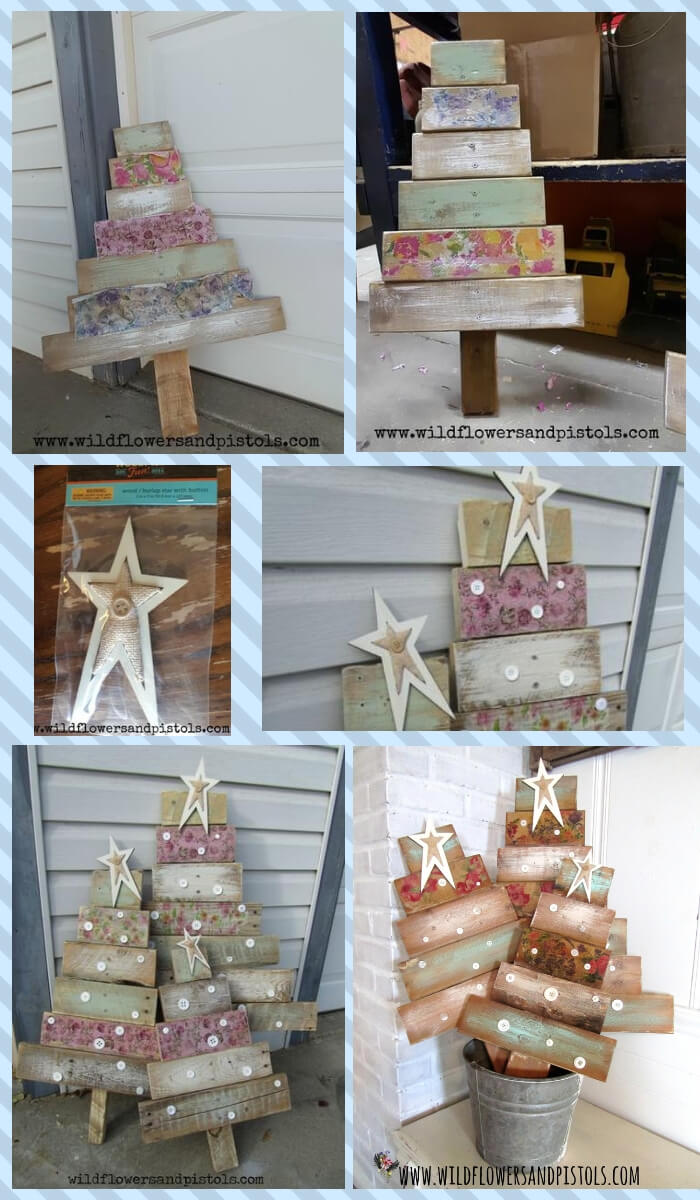 Pallet Wood Christmas Trees | Cute and Easy Christmas Ornament Ideas