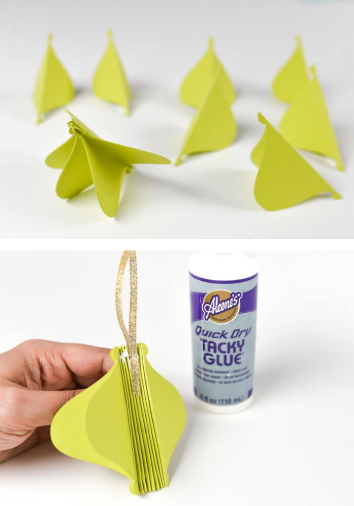 Retro cut paper ornaments | Cute and Easy Christmas Ornament Ideas