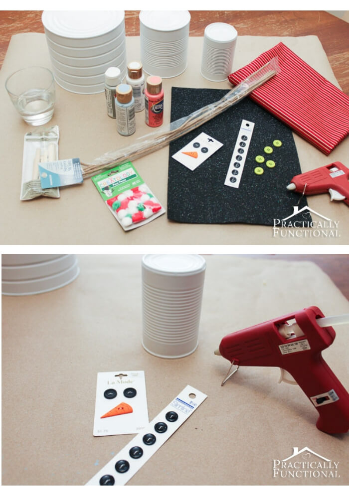 Tin Can Snowman | Cute and Easy Christmas Ornament Ideas