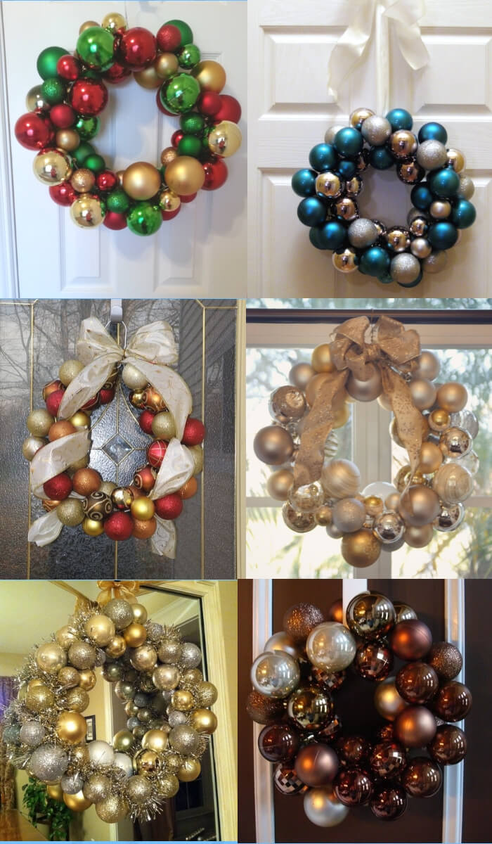 Wreath wire hangers | Cute and Easy Christmas Ornament Ideas