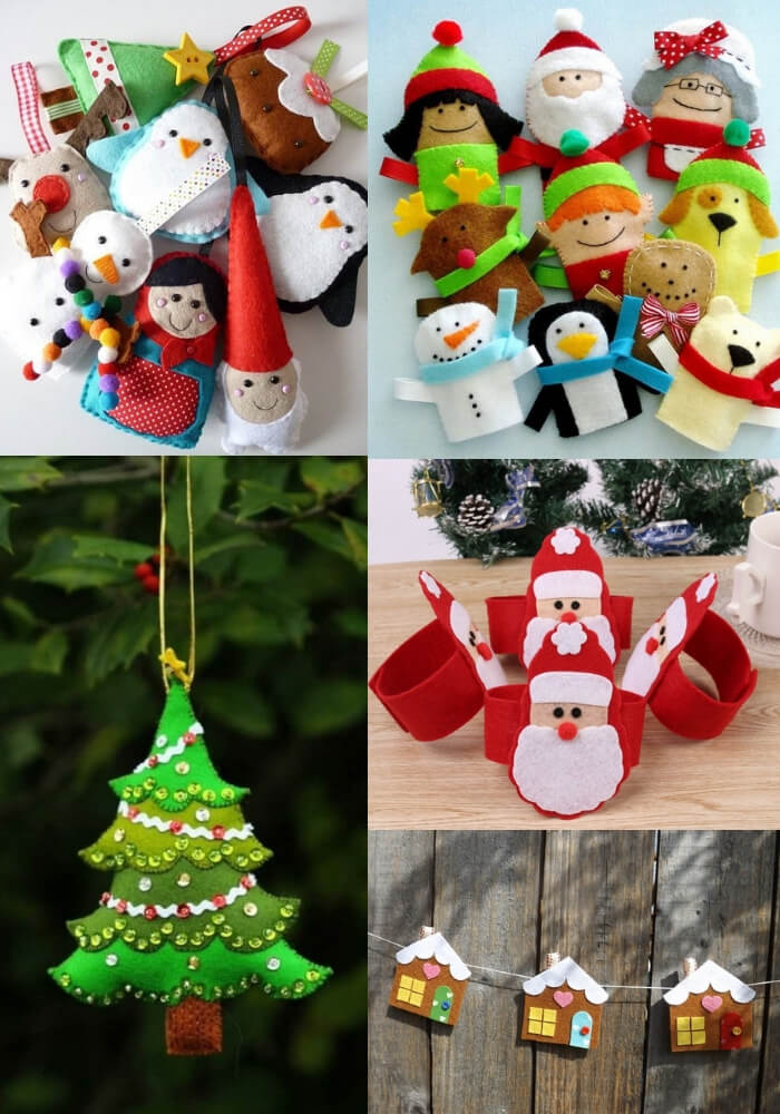 Felt Christmas ornaments | Cute and Easy Christmas Ornament Ideas