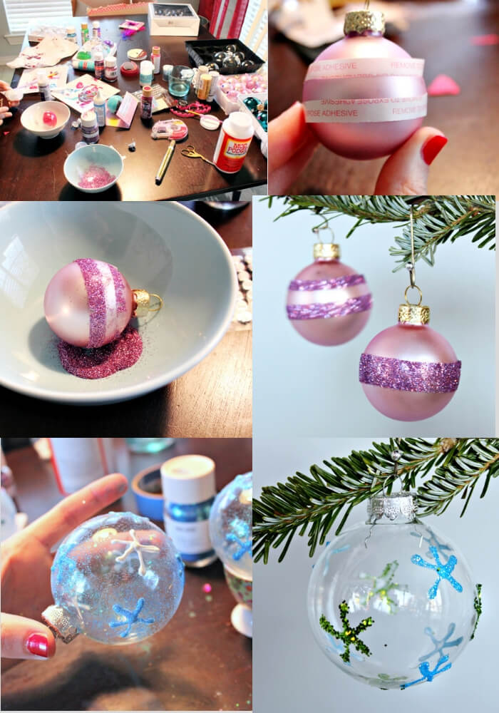 Clear ball Christmas ornament | Cute and Easy Christmas Ornament Ideas