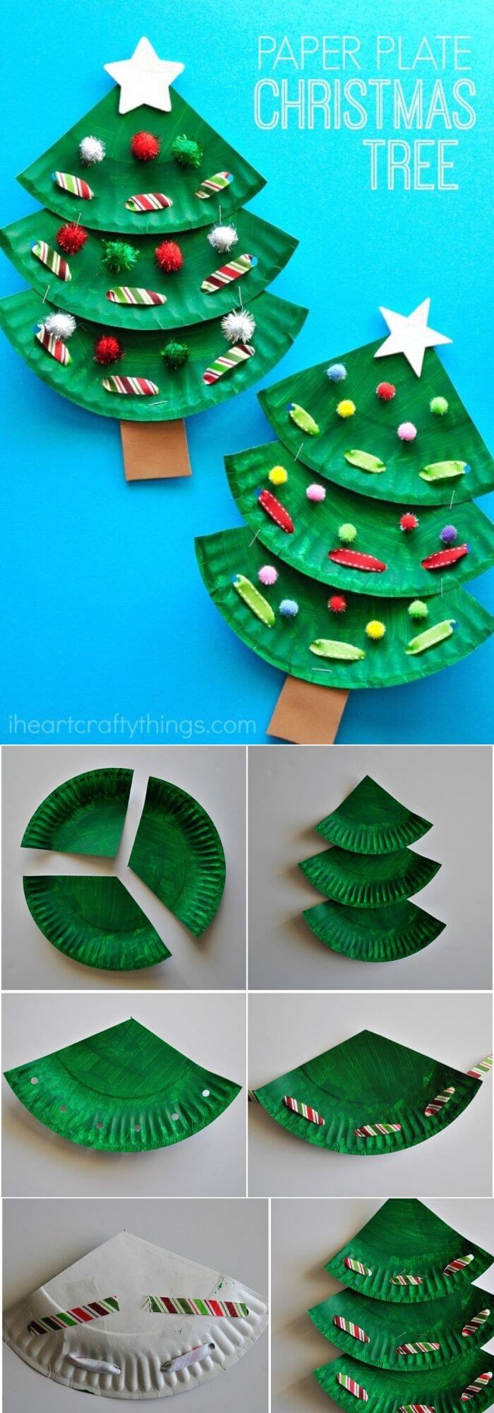 Paper Plate Christmas Tree Craft | Easy, Inexpensive, and Creative Christmas Crafts for Kids
